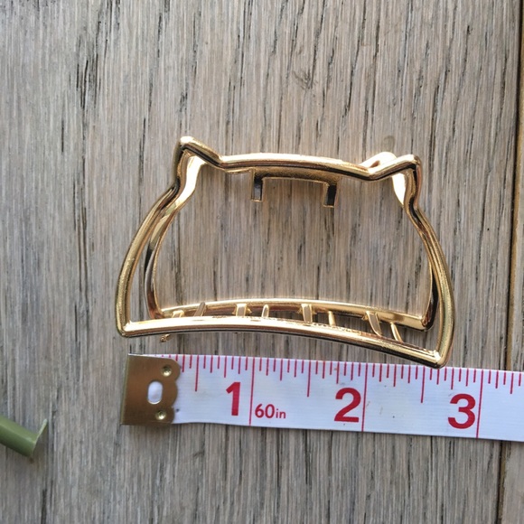 Neko gold metal kitty ears hair clip - Picture 5 of 7